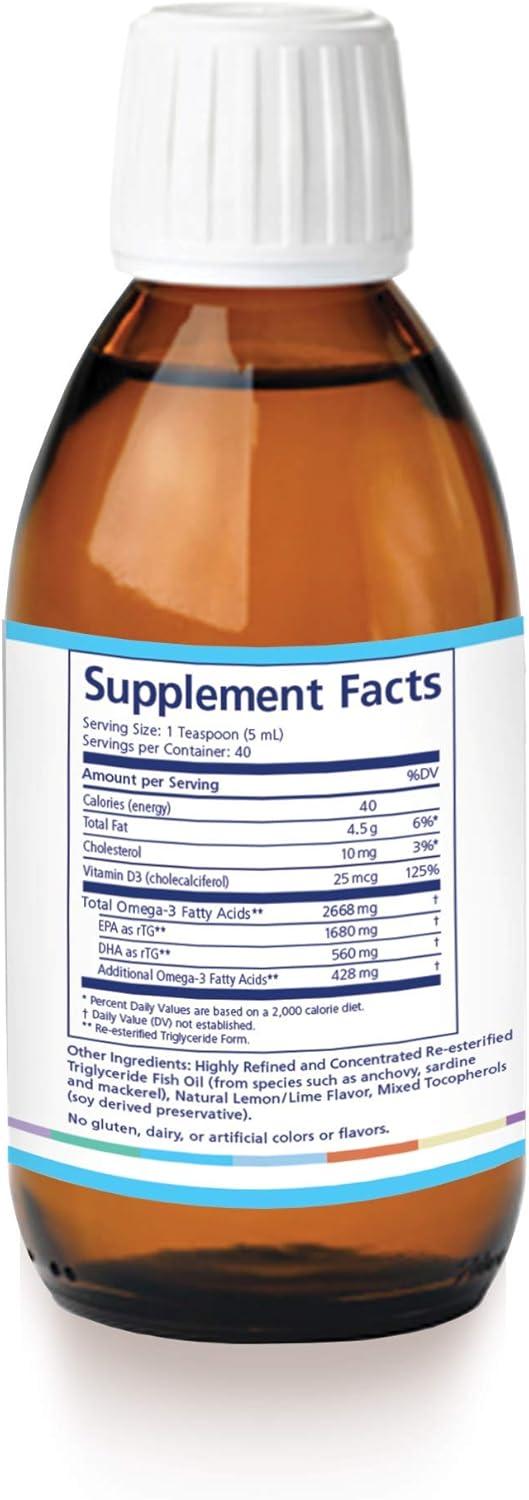 image:imageDE Omega Benefits Liquid Supplement 67 oz 40Day Supply ReEsterfied Omega 3 Triglyceride Form with 1680mg EPA 560mg DHA amp Vitamin D for Dry Eyes60 Day Supply