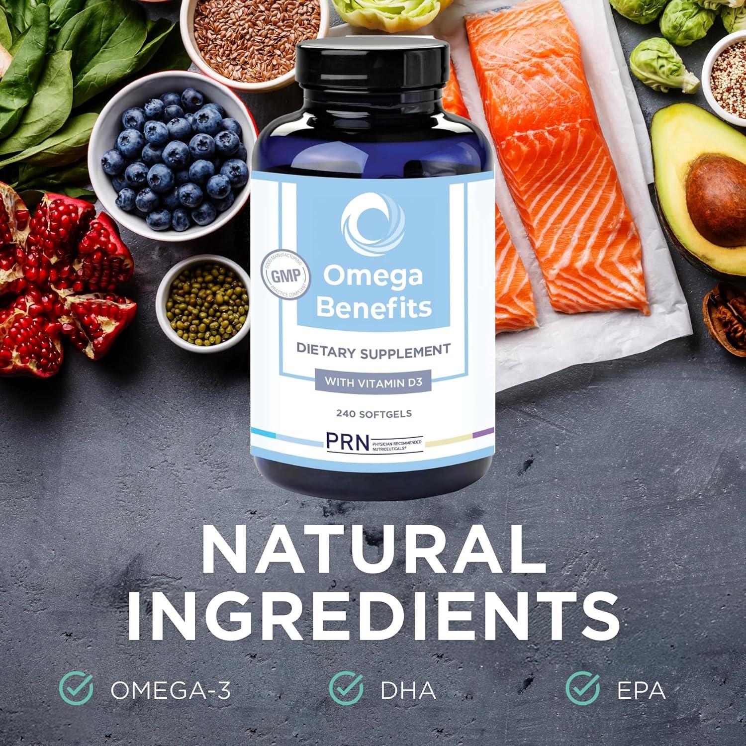 image:imagePRN Omega 3 Supplement 120 Softgels 30Day Supply Fish Oil Omega 3 Supplements with 1680 mg EPA amp 560 mg DHA rTG Omega3 Vitamin D for Skin Joint Brain Eye amp Heart Health240 Count Pack of 1