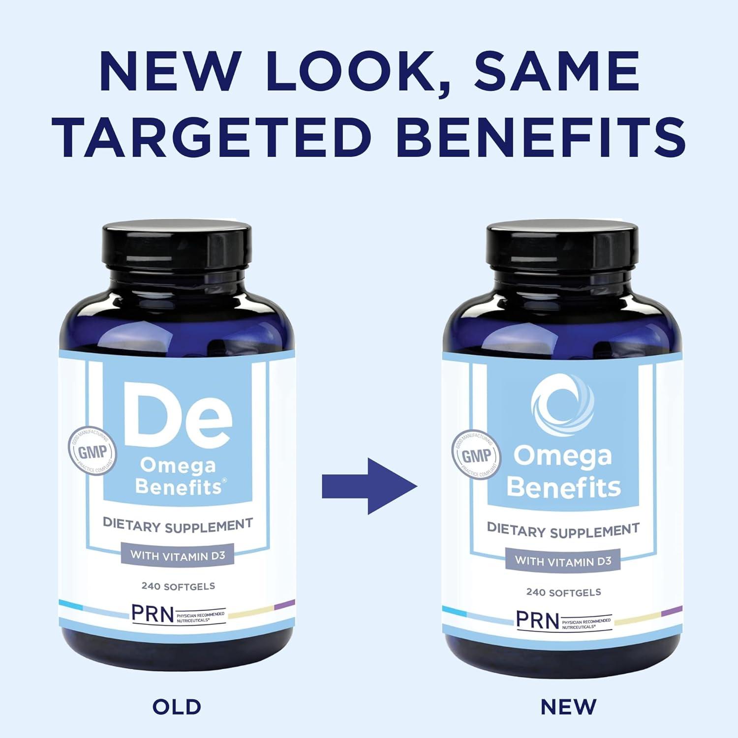 image:imagePRN Omega 3 Supplement 120 Softgels 30Day Supply Fish Oil Omega 3 Supplements with 1680 mg EPA amp 560 mg DHA rTG Omega3 Vitamin D for Skin Joint Brain Eye amp Heart Health240 Count Pack of 1
