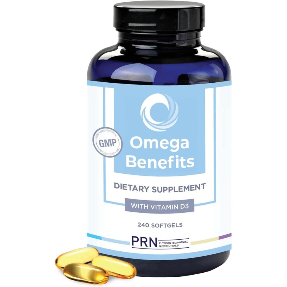image:imagePRN Omega 3 Supplement 120 Softgels 30Day Supply Fish Oil Omega 3 Supplements with 1680 mg EPA amp 560 mg DHA rTG Omega3 Vitamin D for Skin Joint Brain Eye amp Heart Health240 Count Pack of 1